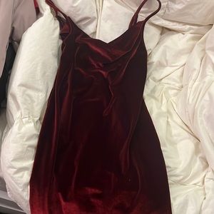 Mini velvet dress